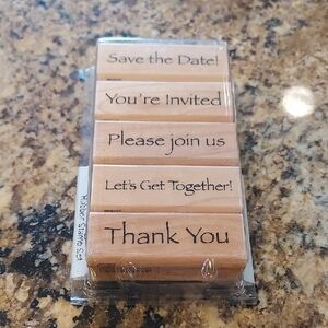 Rubber Stamp Set Party Invitations Crafting Card Making